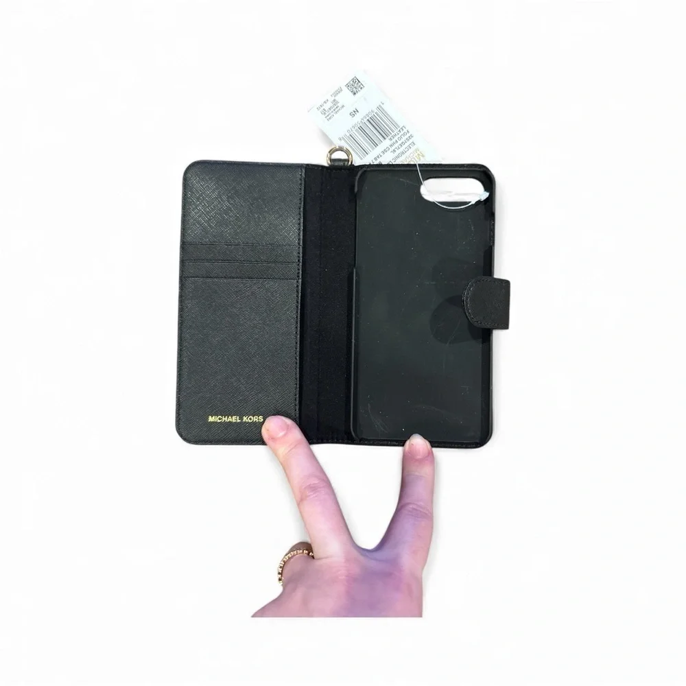 Michael Kors Black Phone Wallet Case 7+